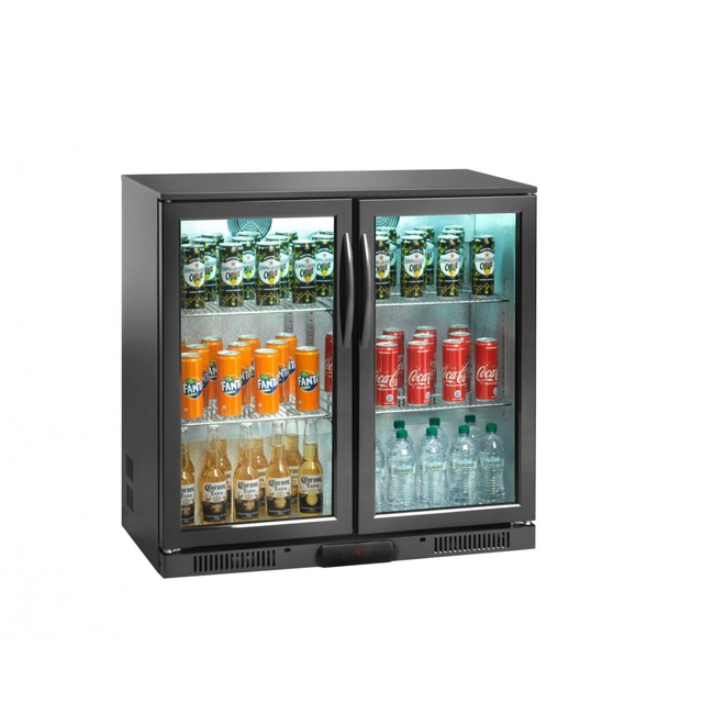 Cooler de bar profissional 2-Drzwiowa que pode ser aberto 180L Amitek 1140018