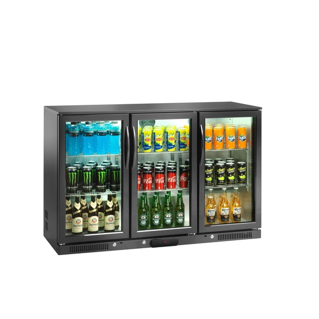 Cooler de bar profissional 3-Drzwiowa que pode ser aberto 280L Amitek 1140021