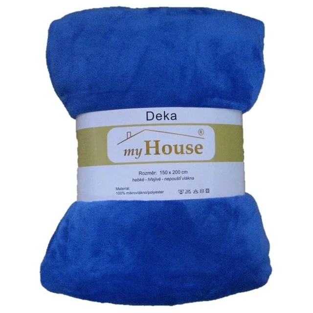 Coperta in microfibra 150 x 200 cm - BLU