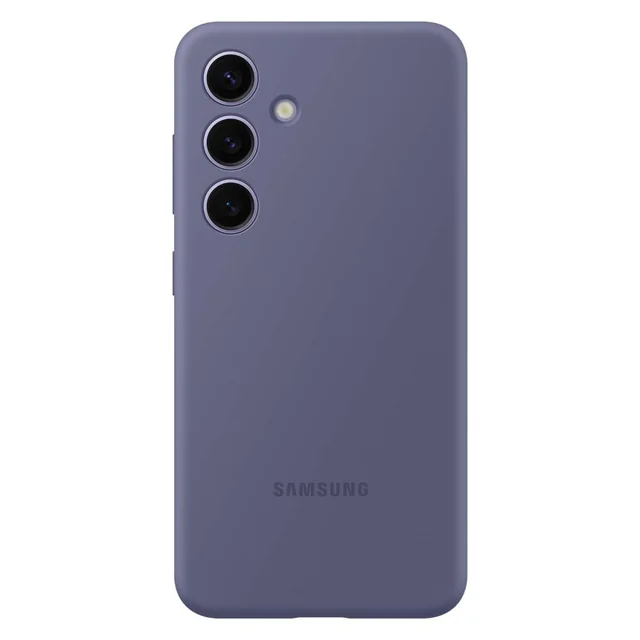 Coque en silicone d'origine pour Samsung Galaxy S24, violet