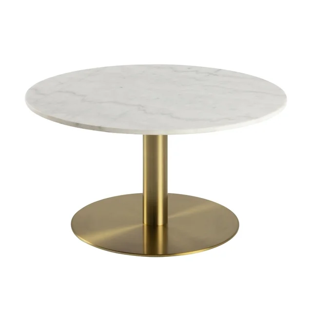 Corby coffee table 80cm marble/gold