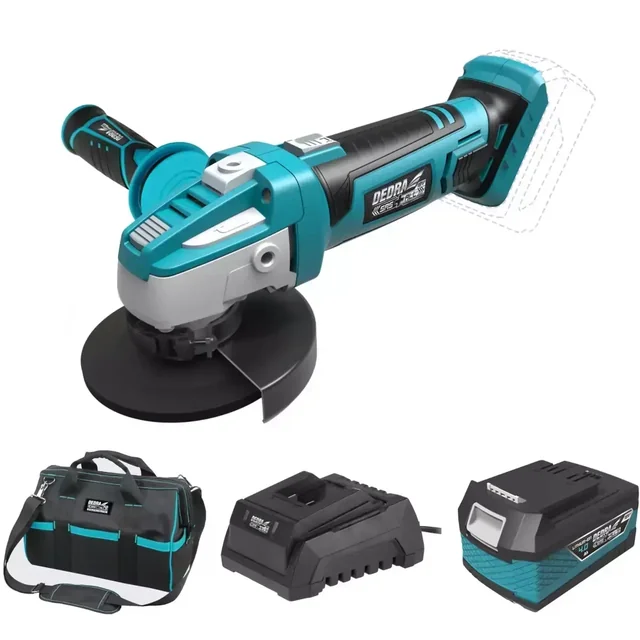 CORDLESS TOOL SET 18V, DEDRA SAS+ALL DED7011 ANGLE GRINDER 125MM, BATTERY 4.0AH, CHARGER, BAG 16&QUOT;