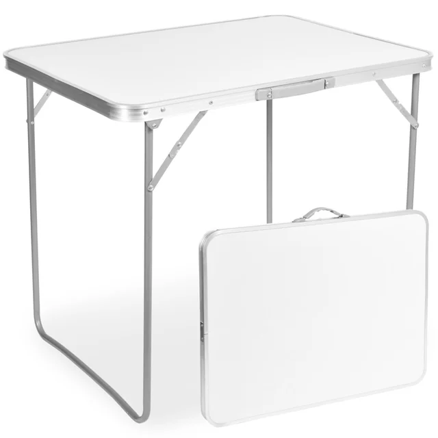 CORN camping table 80x60 cm white