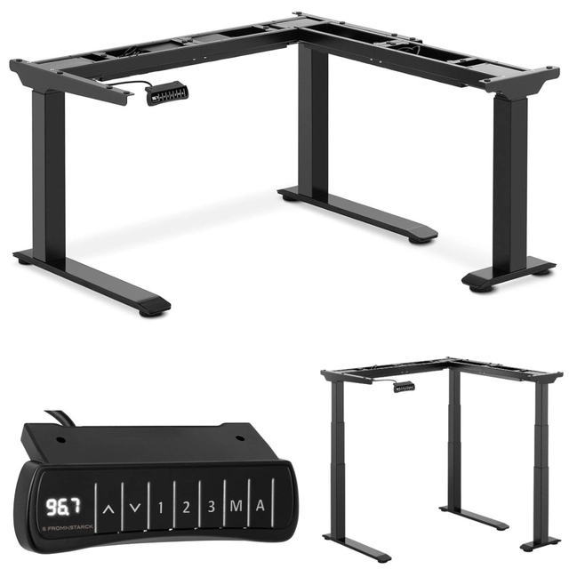 Corner desk frame with electric height adjustment 60-125 cm RIGHT ANGLE