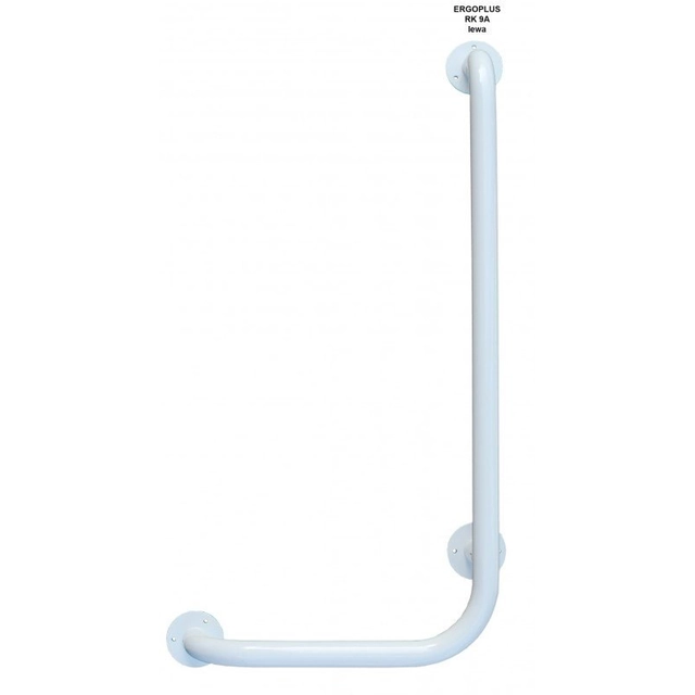 Corner handrail for the shower 40x80 cm Ergoplus, left version, white