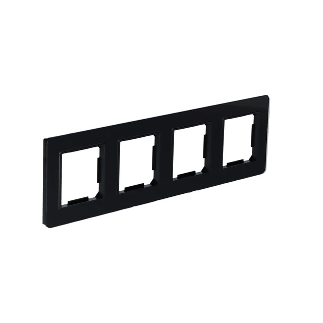 Cornice quadrupla, vetro, nero, GAMA ONNLINE