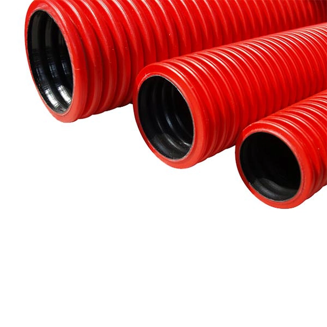 Corrugated plastic tubing cable protection