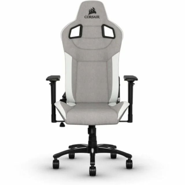 Corsair T3 Rush spēļu krēsls balts/pelēks