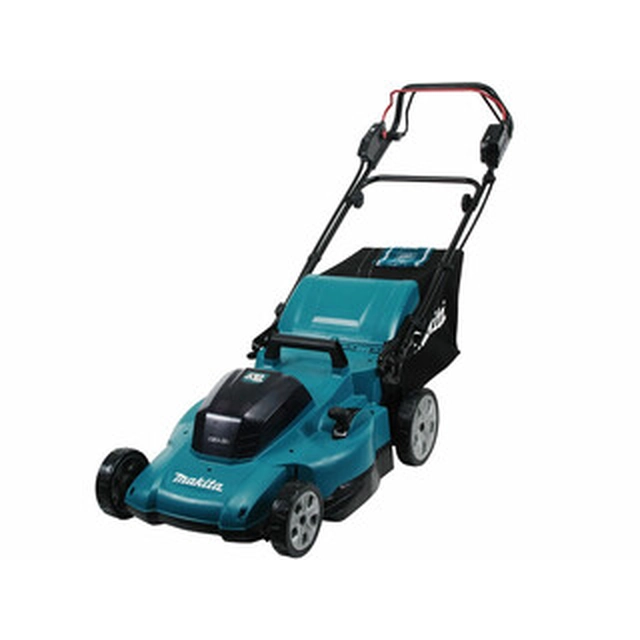 Cortacésped autopropulsado a batería Makita DLM539Z 2 x 18 V | 530 mm | 2,5 - 5 km/h | 800 m² | Carbón sin escobillas | Sin batería ni cargador