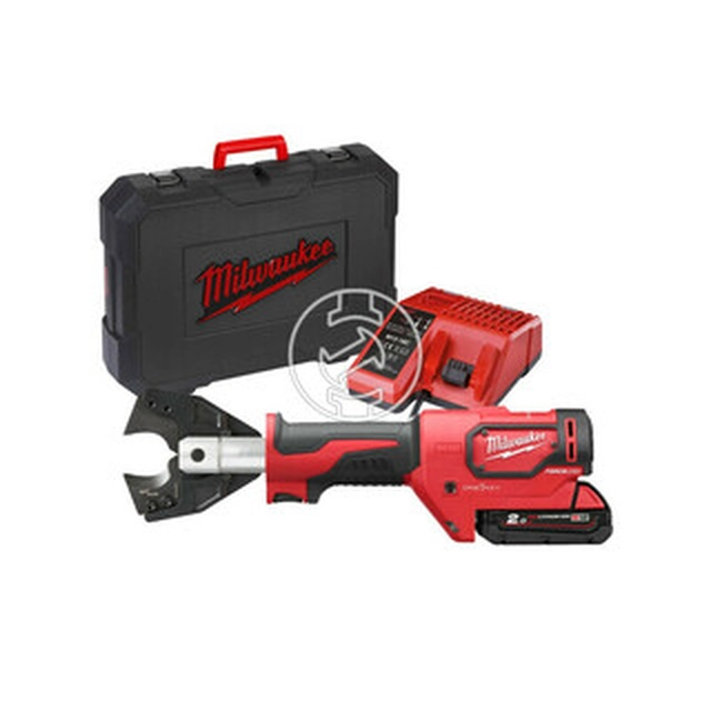 Cortador de cabo sem fio Milwaukee M18ONEHCC-201C FSW SET 18 V | 35 mm | 53 kN | Carbono sem escova | 1 x 2 Ah bateria + carregador | Em uma mala