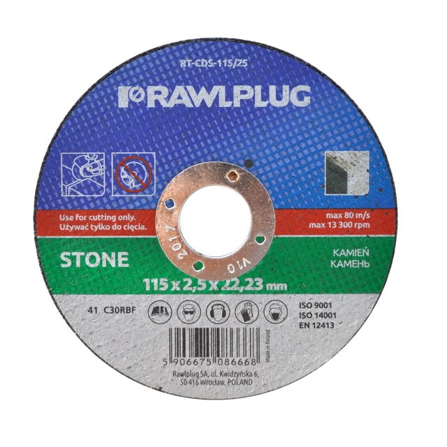 Corundum grinding wheel for cutting stone RT-CDS-115/25 115 mm