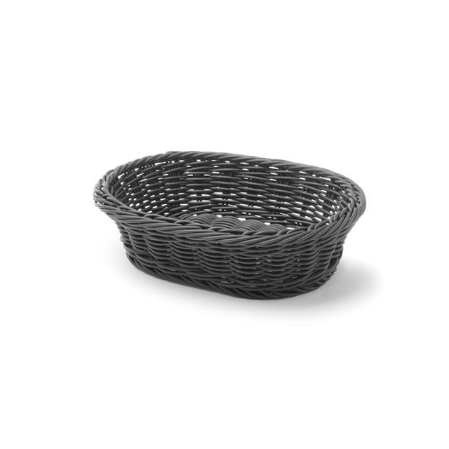 Coș oval negru 250x190 mm