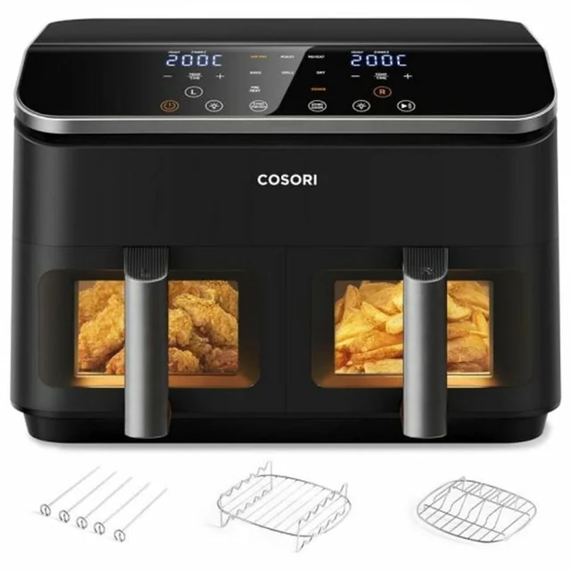 Cosori Dual Basket Air Hot Air Fryer 8.5 Chef Edition Black 8,5 L