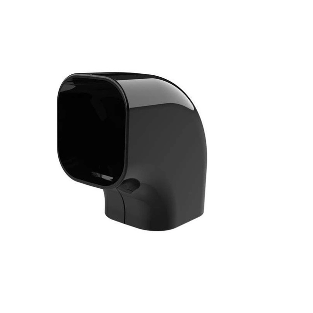 Cotovelo para canal de tubo de ar condicionado Tecnosystemi, vertical rígido Black-Line CP72-EXC preto