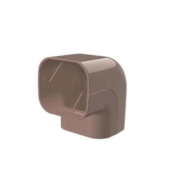 Coude pour canal de conditionnement d'air Tecnosystemi, horizontal rigide Brown-Line CA72-EXC marron