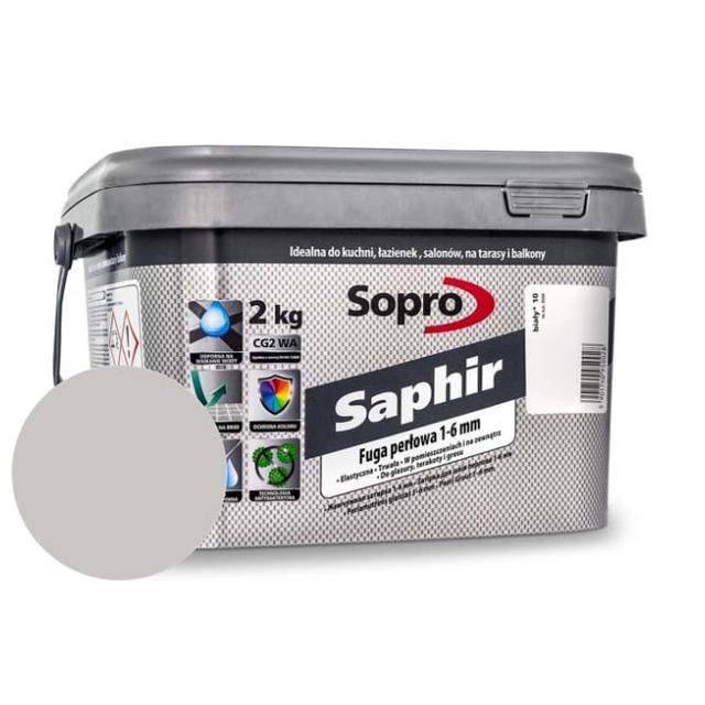 Coulis perlé 1-6 mm Sopro Saphir gris clair (16) 2 kg