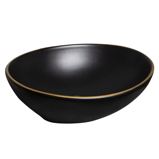 Countertop sink Kerra KR-707 BL/G black-gold