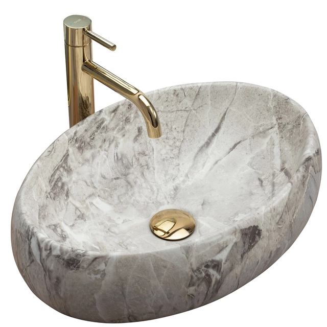 Countertop washbasin Rea Linda Stone