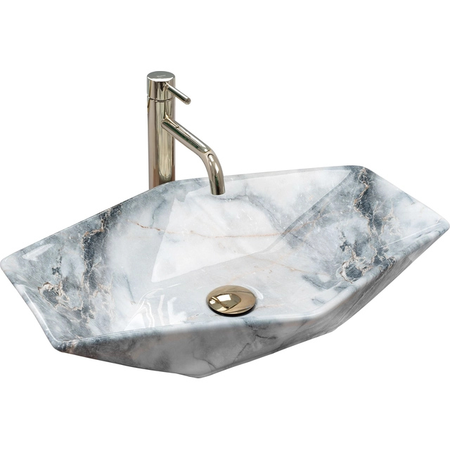 Countertop washbasin Rea Vegas Granit Shiny