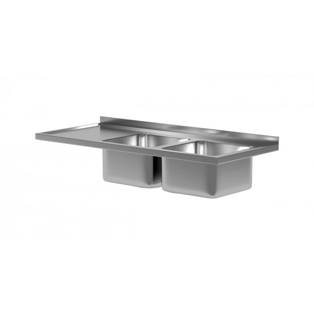 Countertop with two sinks 1300 x 600 x 40 mm POLGAST BL-202136 BL-202136