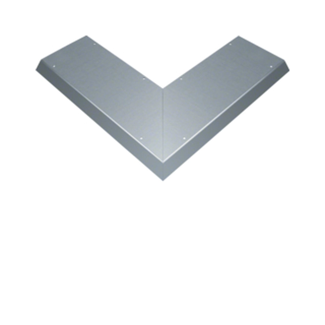 Cover for above-floor electrical installation ducts Hager AKBA2500401 Cover one-sided oblique External corner Steel