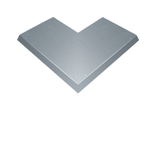 Cover for above-floor electrical installation ducts Hager AKBA3000401V Cover with one-sided oblique external corner Steel
