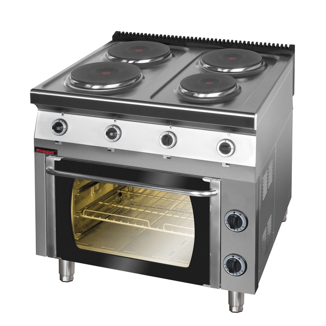 Cozinha elétrica com forno elétrico 4x2,6kW +3,5kW (forno)