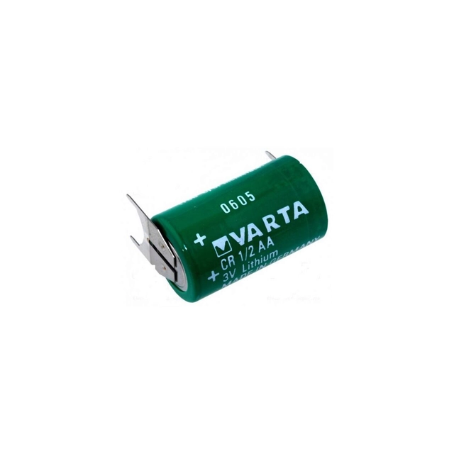 CR lithiumbatterij pin 1/2AA 3V CR14250SE met 3 pinnen ++/- diameter 14mm x h 25mm