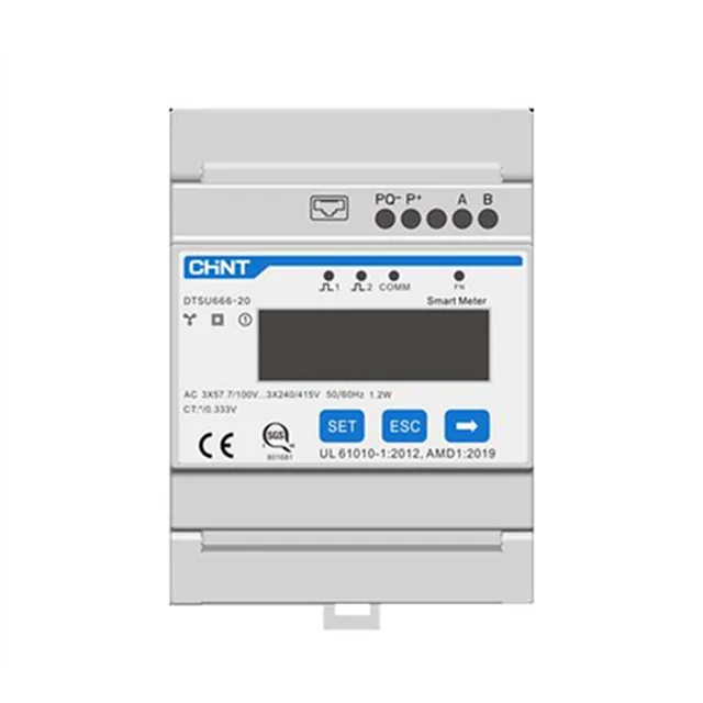 CRECIMIENTO DEL SOL | Medidor de Energía Inteligente Trifásico 250A DTSU666-20 medición indirecta (necesita CT’s)