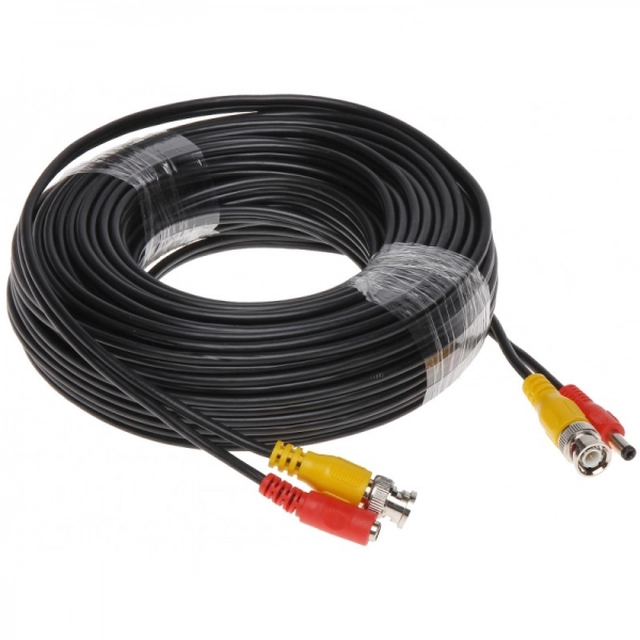 Crimped cable 20m BNC+DC, power supply and video signal