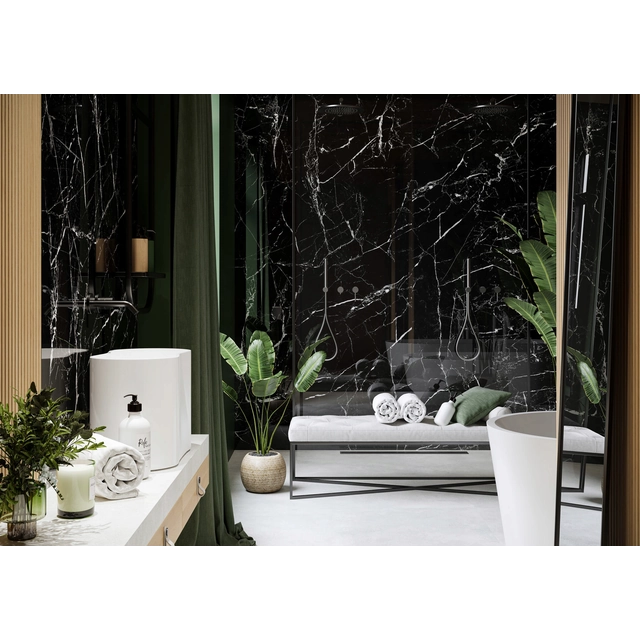 Črna polirana marmorna lončevina 160x80 NAJCENEJE