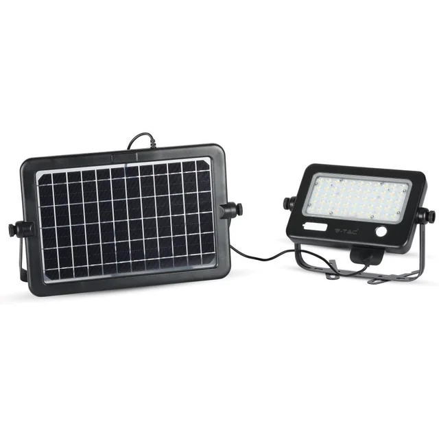 Crni solarni reflektori - odvojiva dvostruka podloga - IP65 - 10W - 1100 Lumeni - 4000K