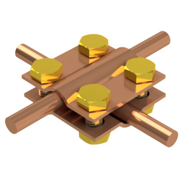 Cross connector 4-otworowe 2 lamellar (copper) /CU/