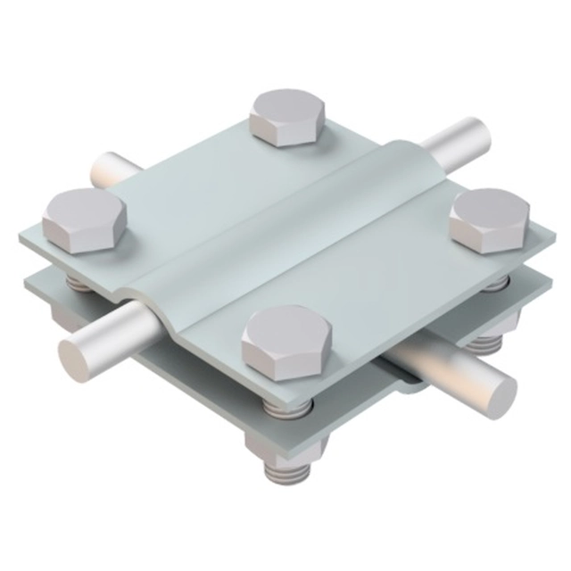 Cross connector 4-otworowe 2 plate B to 40mm (galvanized steel) /OC/