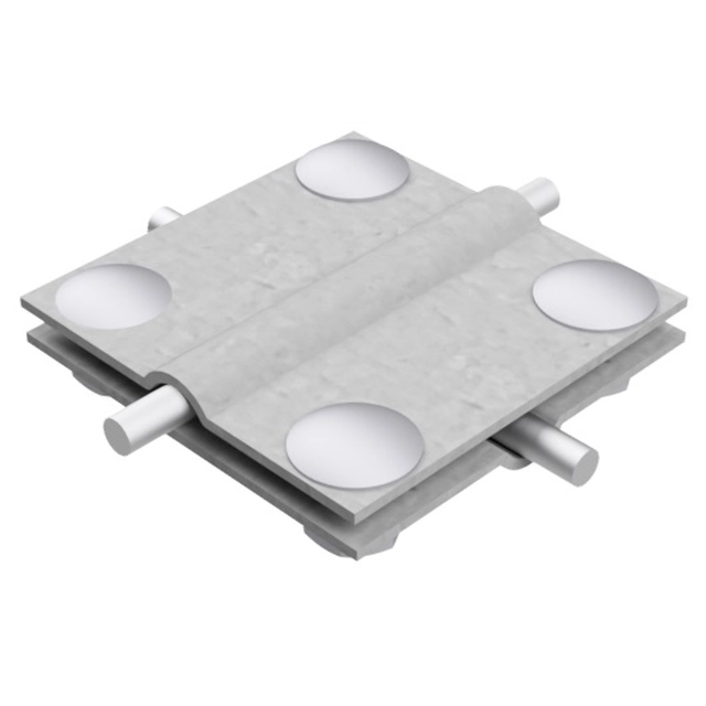 Cross connector 4-otworowe 2 plate B to 50mm (hot-dip galvanized steel) /OG/