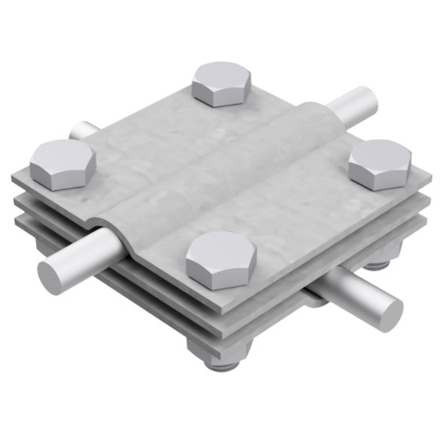 Cross connector 4-otworowe 3 plate B to 40mm (hot-dip galvanized steel) /OG/
