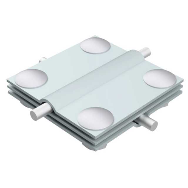 Cross connector 4-otworowe 3 plate B to 50mm (galvanized steel) /OC/