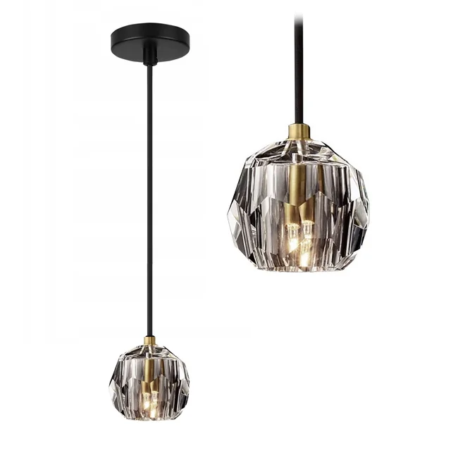 Crystal Ceiling Lamp APP586-1CP Black