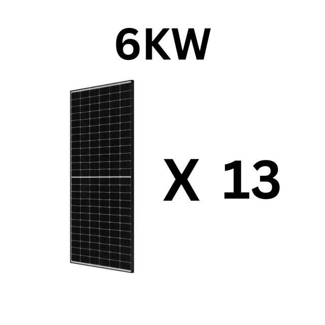 Csomag 13 JA Napelemek JAM72S20 fekete frame,460W, 6KW, garancia 12 év