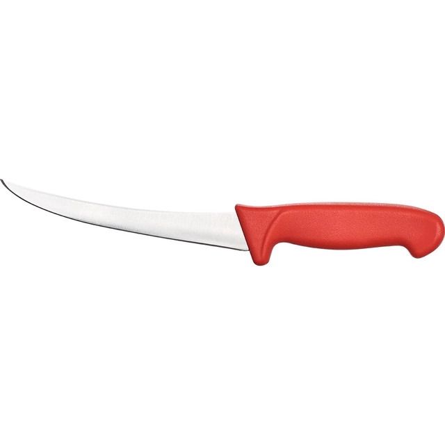 Cuchillo para separar huesos, curvado L 150 mm rojo