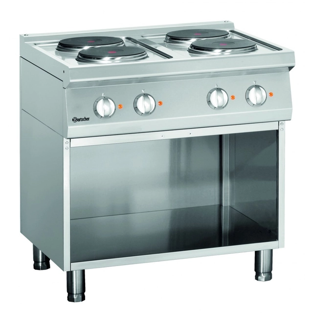 Cucina 4-Płytowa Elettrica 4x2,6 kW Base Aperta Bartscher