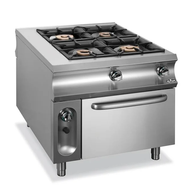 Cucina a gas 4 - bruciatore con forno elettrico passante Domina 1100