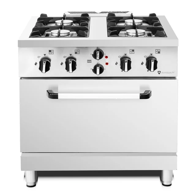 Cucina a gas con forno elettrico | 4-palnikowa | 32,4 kW | 800x700x830 mm | RQ40360-4EO