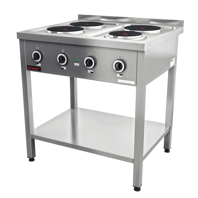 Cucina Elettrica 4-Płytowa 3x2,6kW+1x2,0kW Kromet 000.Ke-4m