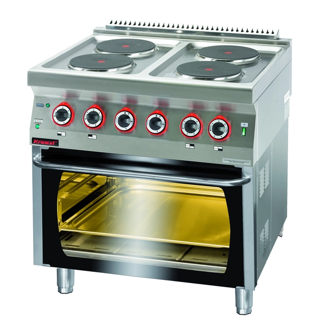 Cucina elettrica con forno elettrico 4x2,6kW + 6,5kW (forno)