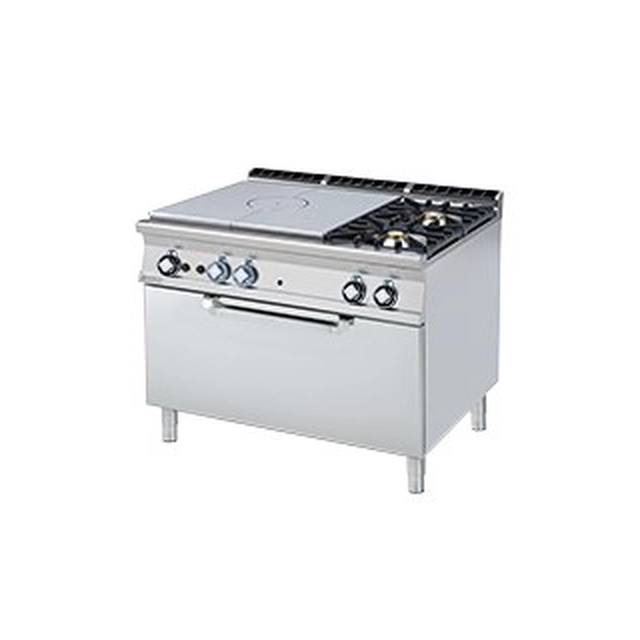 Cucina in ghisa con forno elettrico