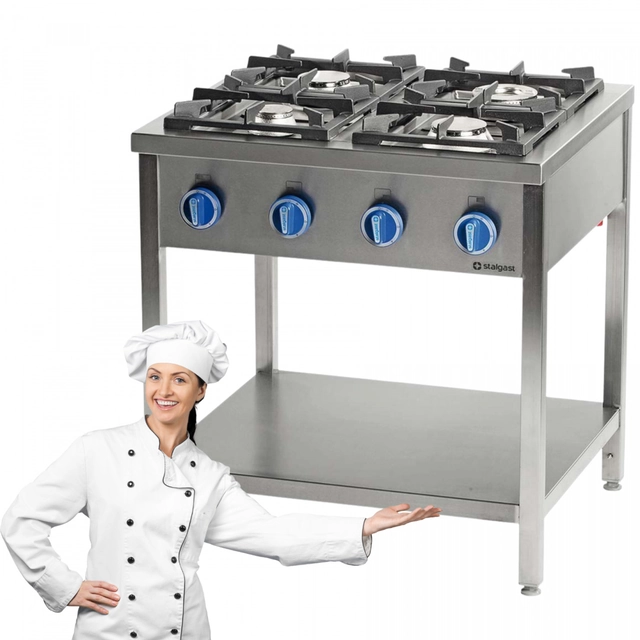 Cuisine à gaz 4-Palnikowa 24 kW Stalgast au gaz naturel 979531