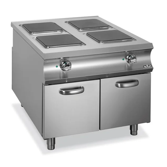 Cuisine électrique 4 - table de cuisson à plaques carrées sur meuble Domina 1100