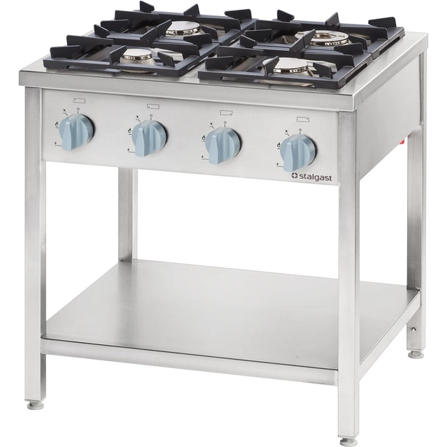 Cuisinière à gaz 4-Palnikowa Vissée 20,5 kW Stalgast Gaz en bouteille 978513