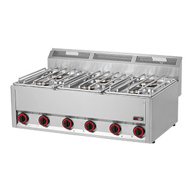 Cuisinière à gaz 6-palnikowa 19,8 kW SP-90GL Redfox